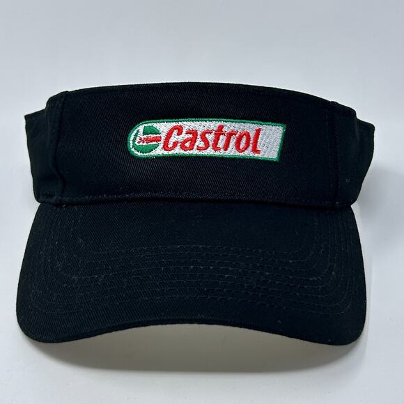 Castrol Oil Visor Hat Cap Mechanic Auto Repair Black Strapback - Picture 1 of 9
